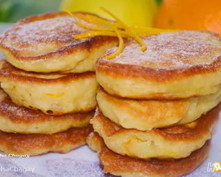 Кабачково-яблочные оладушки с апельсиновой цедрой