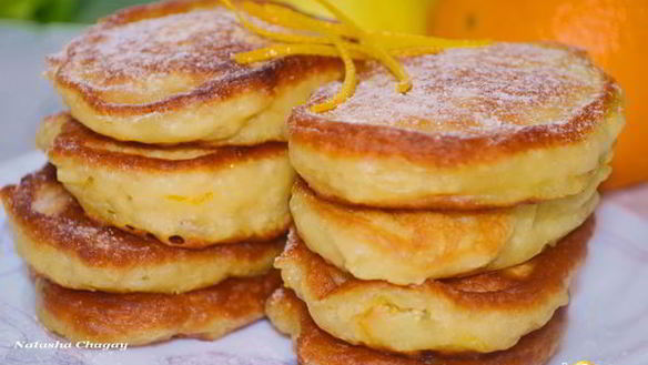Рецепт Кабачкова-яблочных оладушки с апельсиновой цедрой