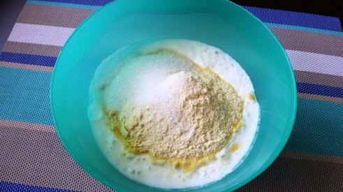 кукурузные оладьи с апельсином