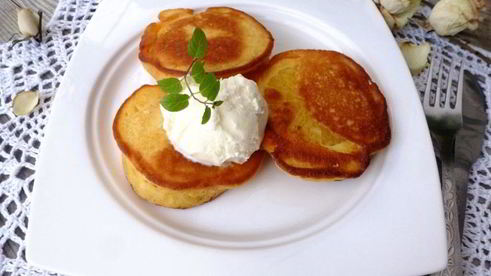 кукурузные оладьи с апельсином