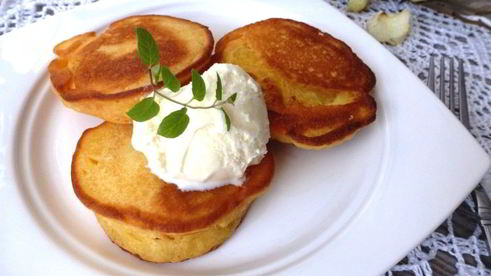 кукурузные оладьи с апельсином