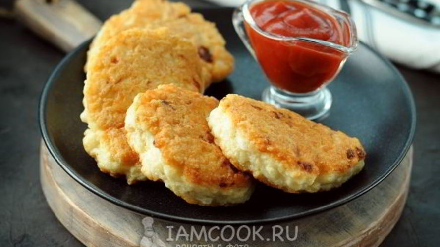 Рецепт куриных оладий с крахмалом и майонезом