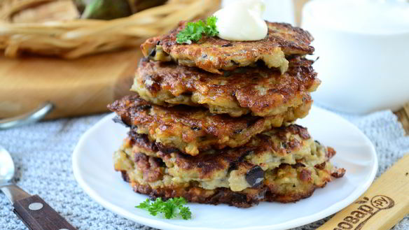 Рецепт Оладий из баклажанов и картофеля