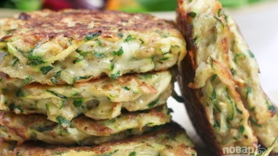 Рецепт оладий из кабачков диетические