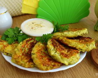 Оладьи из кабачков на сковороде