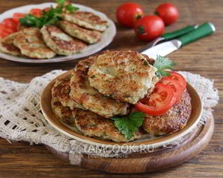 Оладьи из кабачков с фаршем