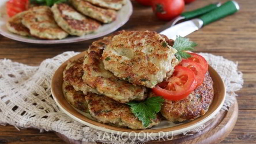 Рецепт оладий из кабачков с фаршем