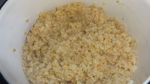 оладьи из кабачков с кашей и орехами