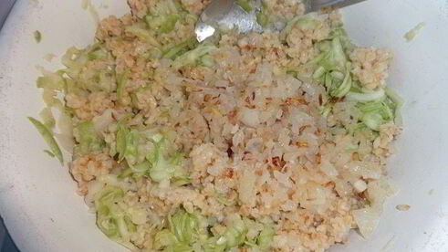 оладьи из кабачков с кашей и орехами