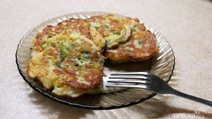 Рецепт оладий с кабачками на кефире