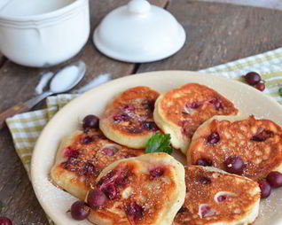 Оладьи с крыжовником