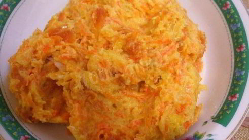 оладьи с морковкой и курагой