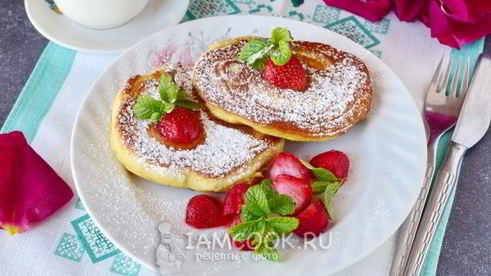 оладьи с начинкой на кефире