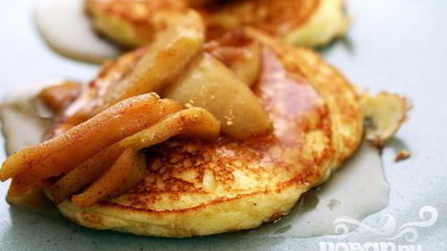 Рецепт оладий с рикоттой и яблоками