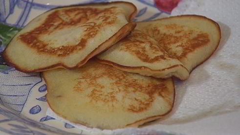 оладьи с яблоками и яблочной карамелью