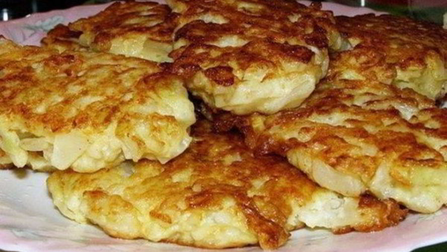 Рецепт простых оладий из капусты на кефире