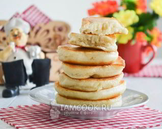 Пышные оладьи на ряженке