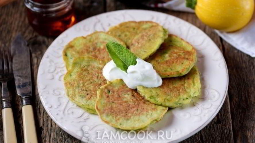 Рецепт сладких оладий из кабачков