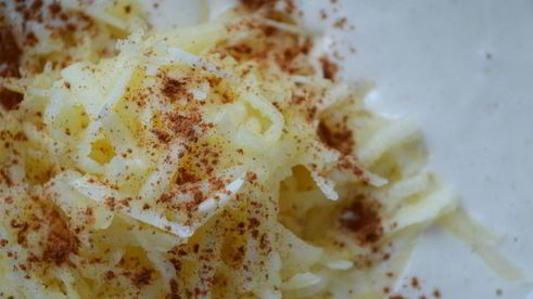 яблочные оладьи с яблочным кремом