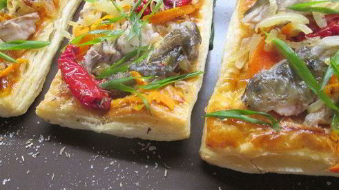 овощные слойки с карпом