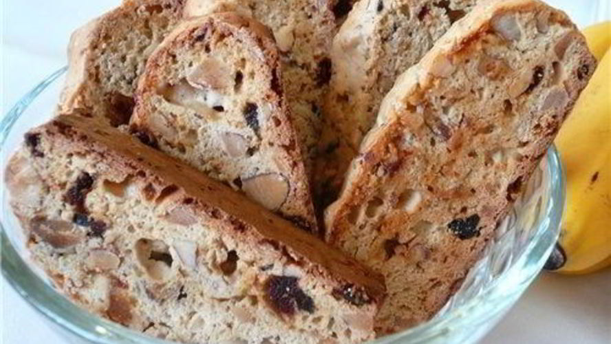 Рецепт бискотти с орехами и сухофруктами