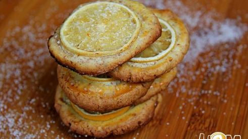 миндальное печенье с дольками лимона