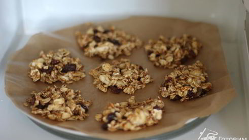 овсяное печенье за 2 минуты