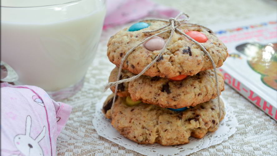 Рецепт печенья с m&ms и шоколадной крошкой