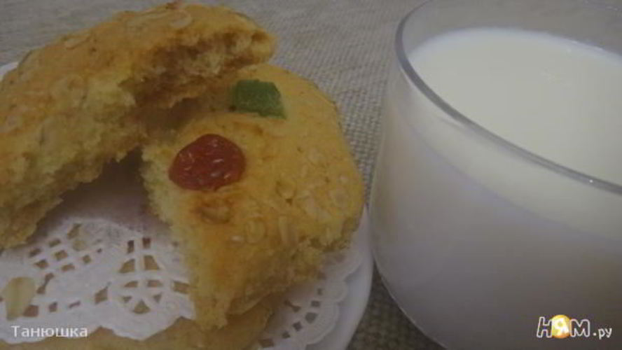 Рецепт печенья с цукатами и овсяными хлопьями