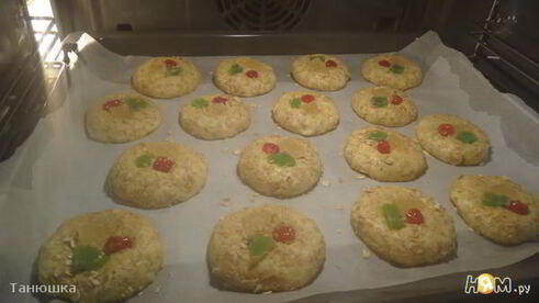 печенье с цукатами и овсяными хлопьями