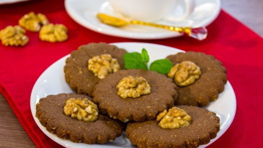 Рецепт шоколадного печенья с грецкими орехами и имбирем