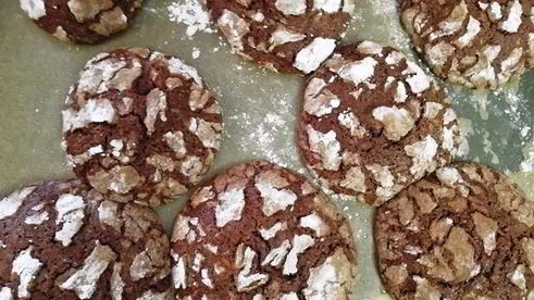 шоколадное печенье с цукатами