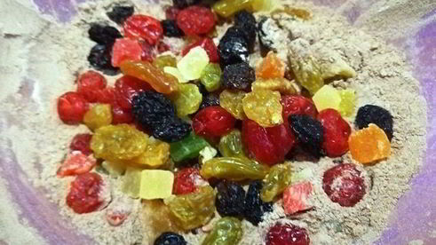 шоколадное печенье с цукатами