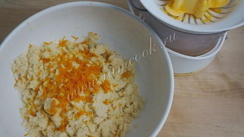 творожное печенье с овсяными хлопьями и апельсином