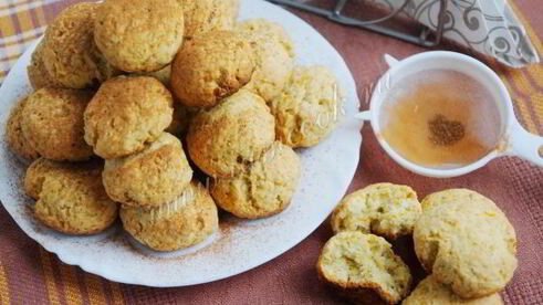 творожное печенье с овсяными хлопьями и апельсином