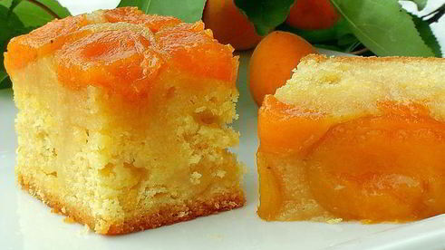 абрикосовый пирог-перевертыш с апельсиновой карамелью