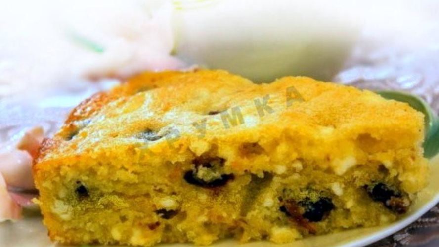 Рецепт апельсинового пирога с творогом и черносливом