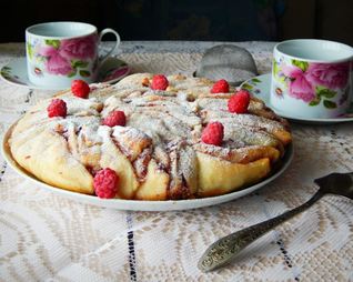 Быстрый дрожжевой пирог