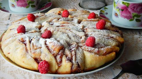 быстрый дрожжевой пирог