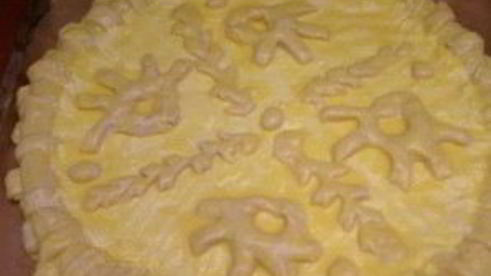 дрожжевой пирог с творогом