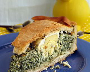 Итальянский пирог со шпинатом