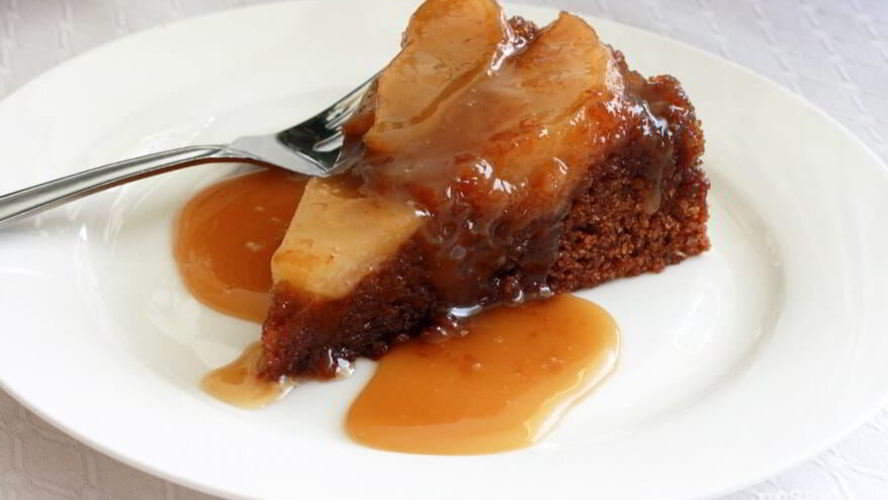 Рецепт перевернутого пирога с грушами