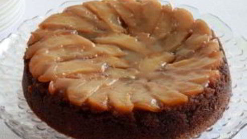 перевернутый пирог с грушами