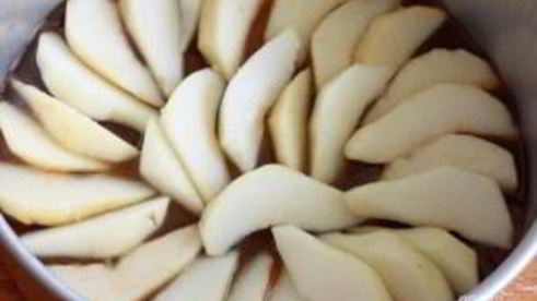 перевернутый пирог с грушами