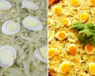 Пирог с капустой и яйцами