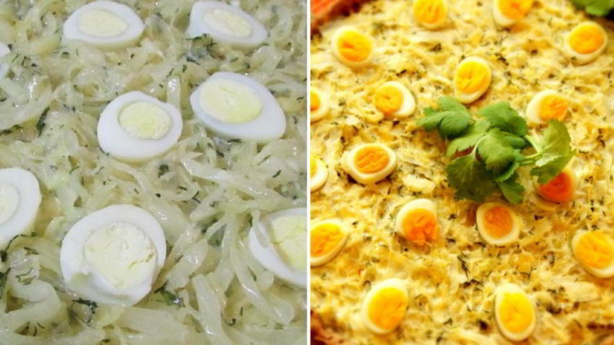 Рецепт пирога с капустой и яйцами