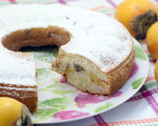 Пирог с хурмой