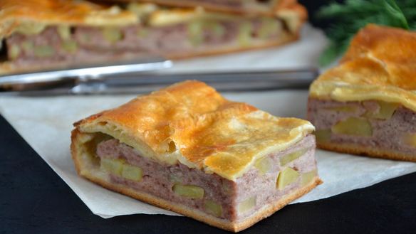 Рецепт Пирога с куриным фаршем в духовке