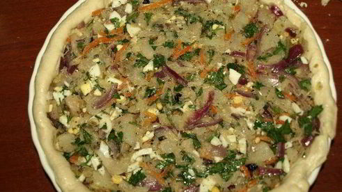 пирог с квашеной капустой и картофелем