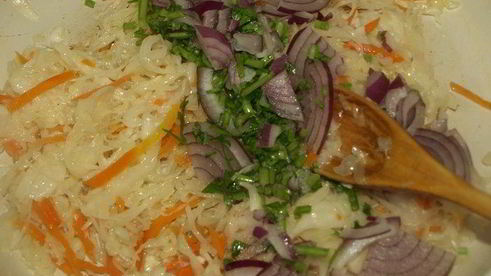 пирог с квашеной капустой и картофелем